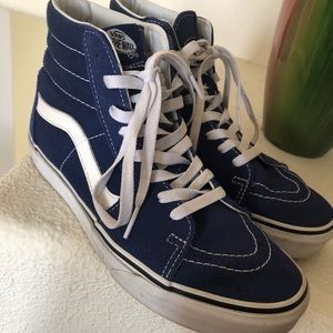 BLUE OLD SKOOL HI TOP VANS